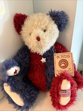Vintage 2003 Boyd’s Bear Americus P. Bearsley, HB’s Heirloom Series Head Bean